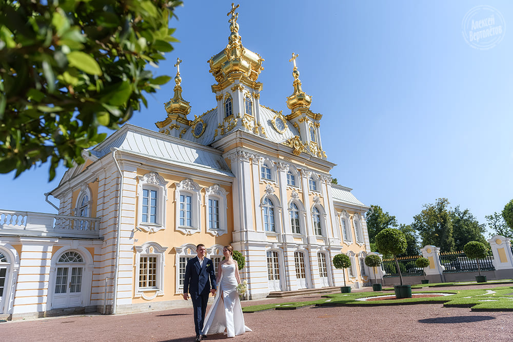Лучшие парки и сады для фотосессии: Верхний сад Петергофа, свадебная фотосессия