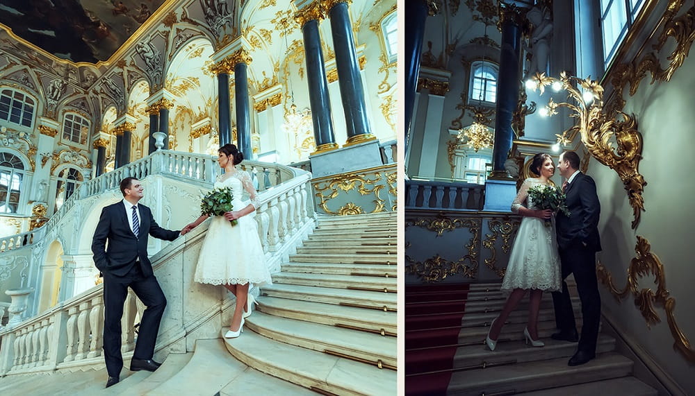Места для фотосессии на свадьбу зимой и в дождь: Свадебная фотосессия в Эрмитаже