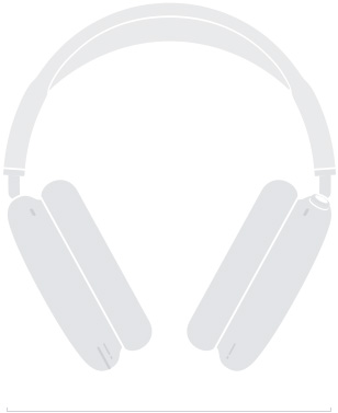 Illustratsioon AirPods Max 2 siluetist, esikülg, laius 168,6 mm