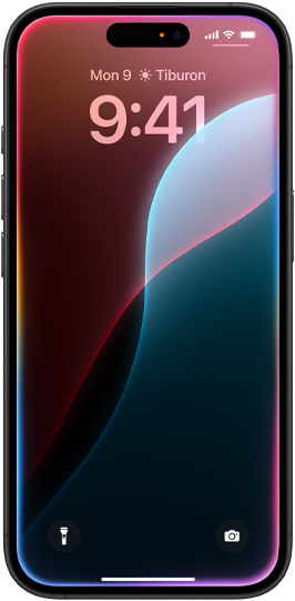 Meerdere iPhones schuiven horizontaal door het beeld en op elke iPhone is een andere Apple Intelligence-feature te zien.