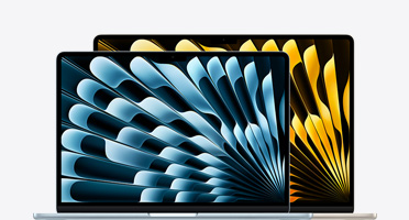 13-inch en 15-inch MacBook Air ter illustratie van het verschil in grootte