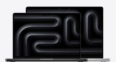 14-inch en 16-inch MacBook Pro ter illustratie van het verschil in grootte