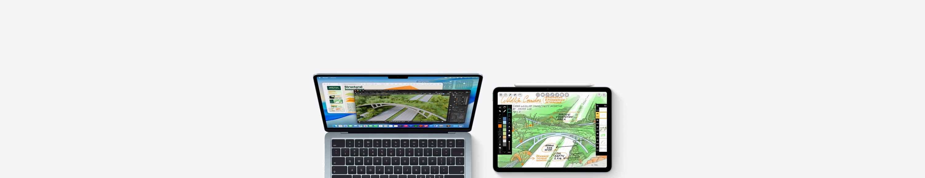 Mac và iPad, màn hình hiển thị các khóa học đại học trên nhiều ứng dụng khác nhau